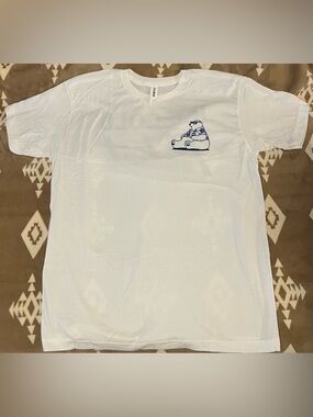 Pabst Tee with Small Navy Bear Print